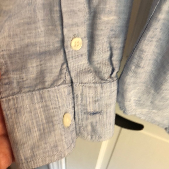 NWOT Chaps Chambray Button Down Top - Picture 5 of 6